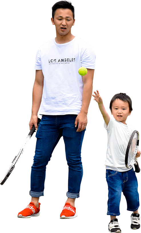親子テニスイメージ